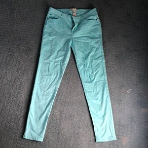 Mint stretchy jeans. Unworn but no tag.